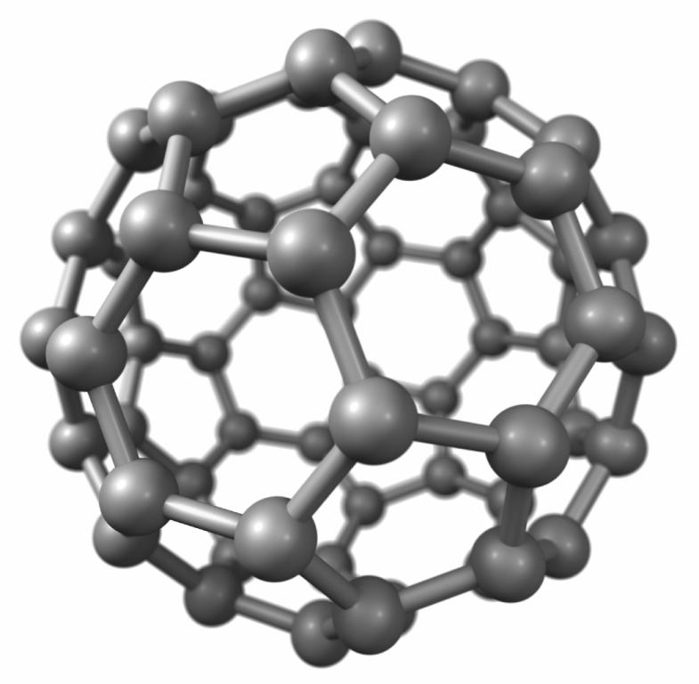 Computer generated image of a buckyball molecule 