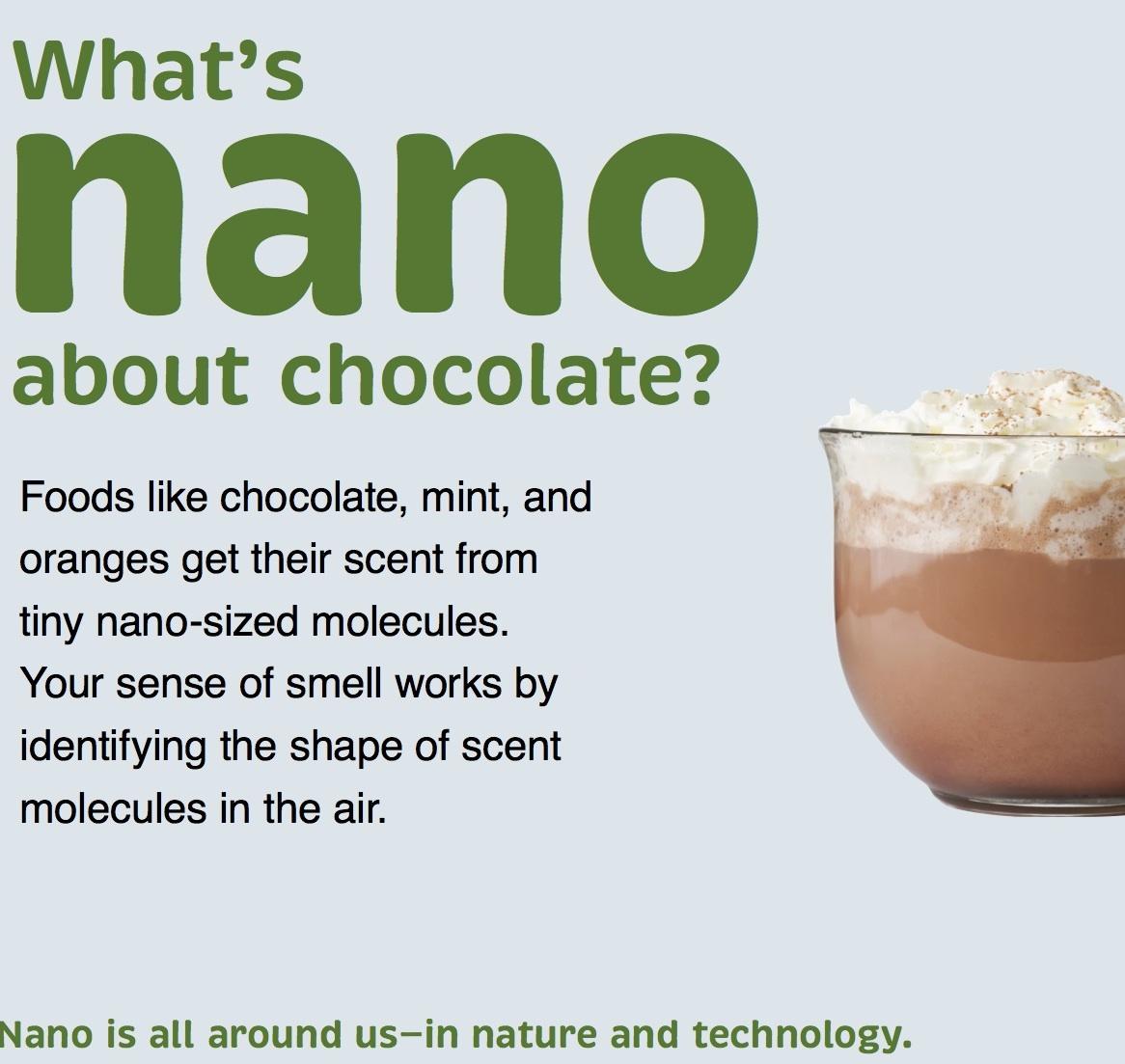 What is Nano about chocolate label graphic 