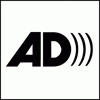 Icon for Americans with Disabilities Audio Description AD symbol on white background
