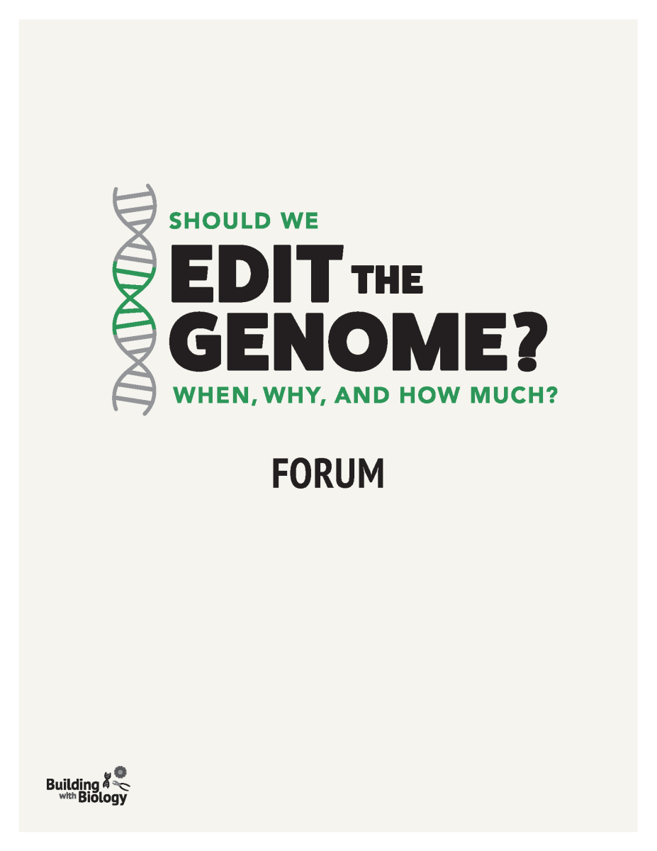 Should We Edit the Genome? forum manual cover