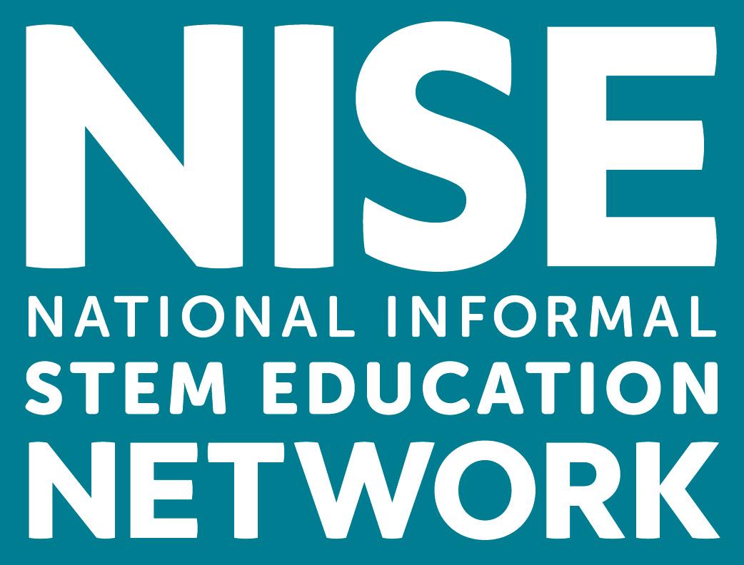 NISE Network logo - vertical color reverse