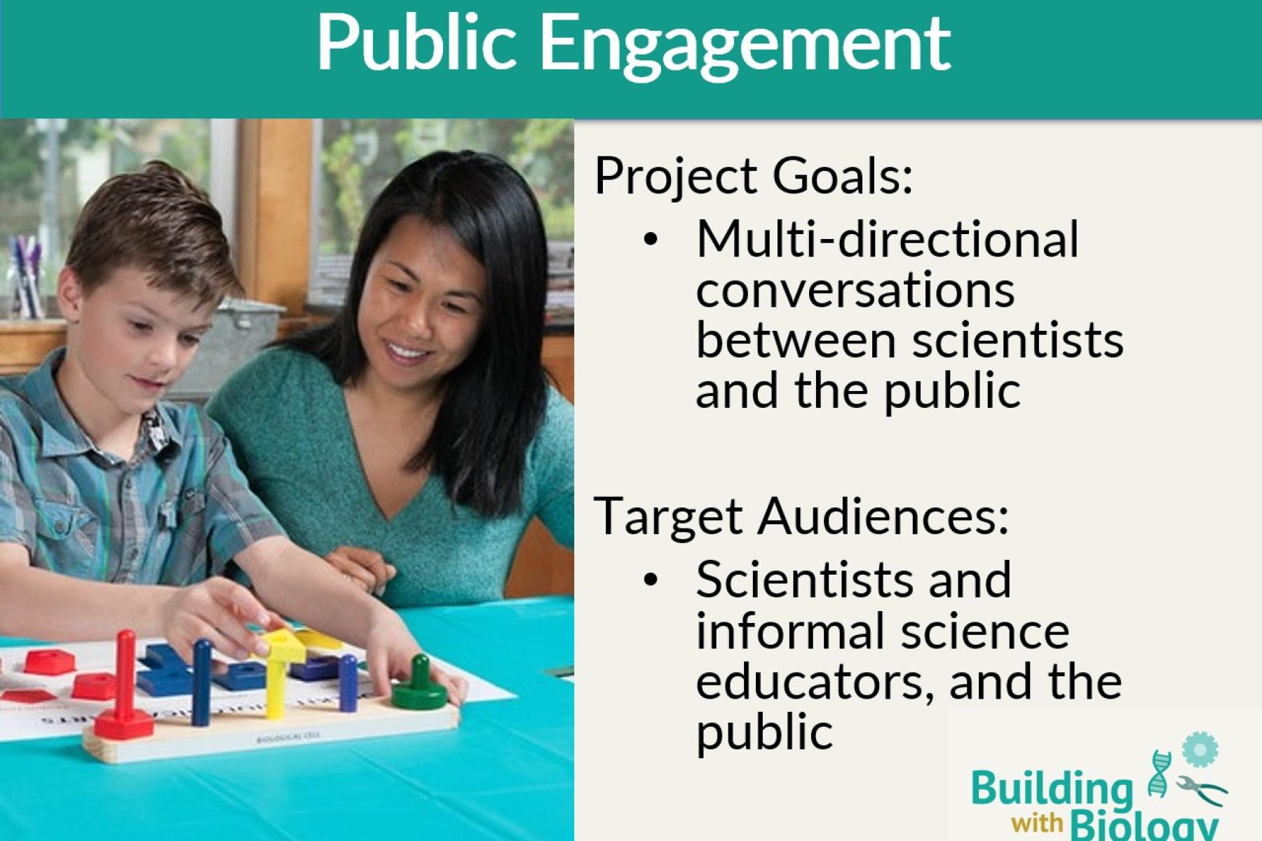 Powerpoint slide discussing Public Engagement tips