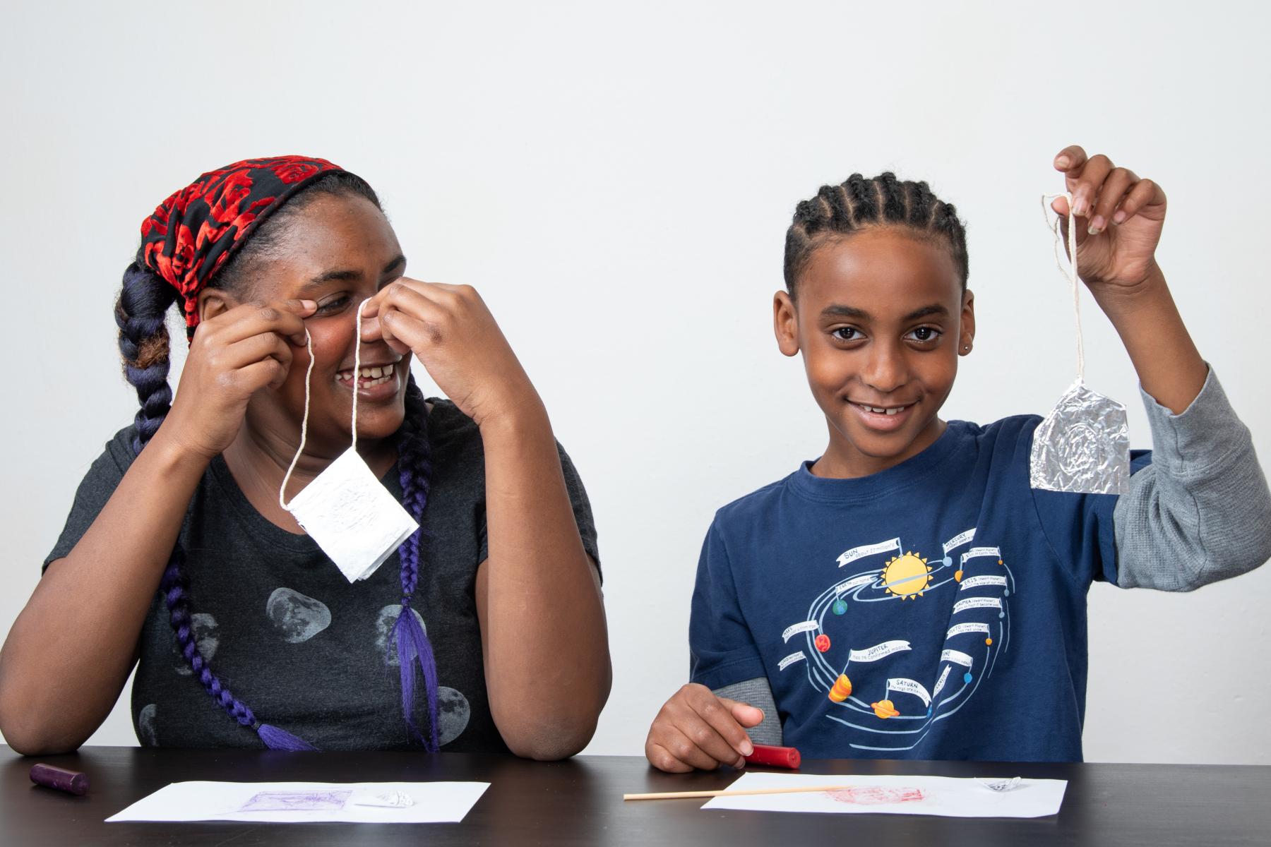 Voyage through the Solar System Space Souvenir activity showing  a medallion 