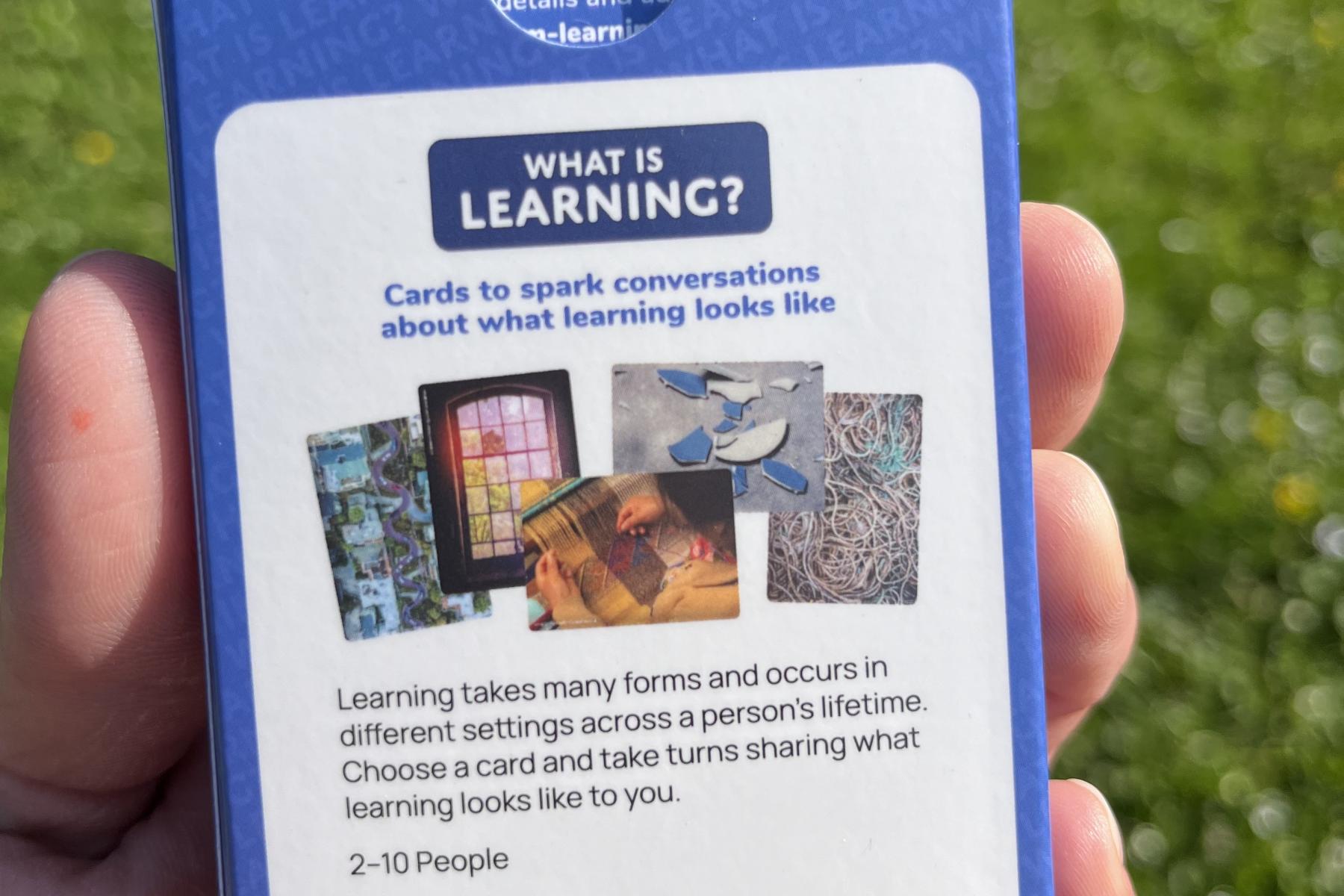 What is Learning deck of cards held in hand