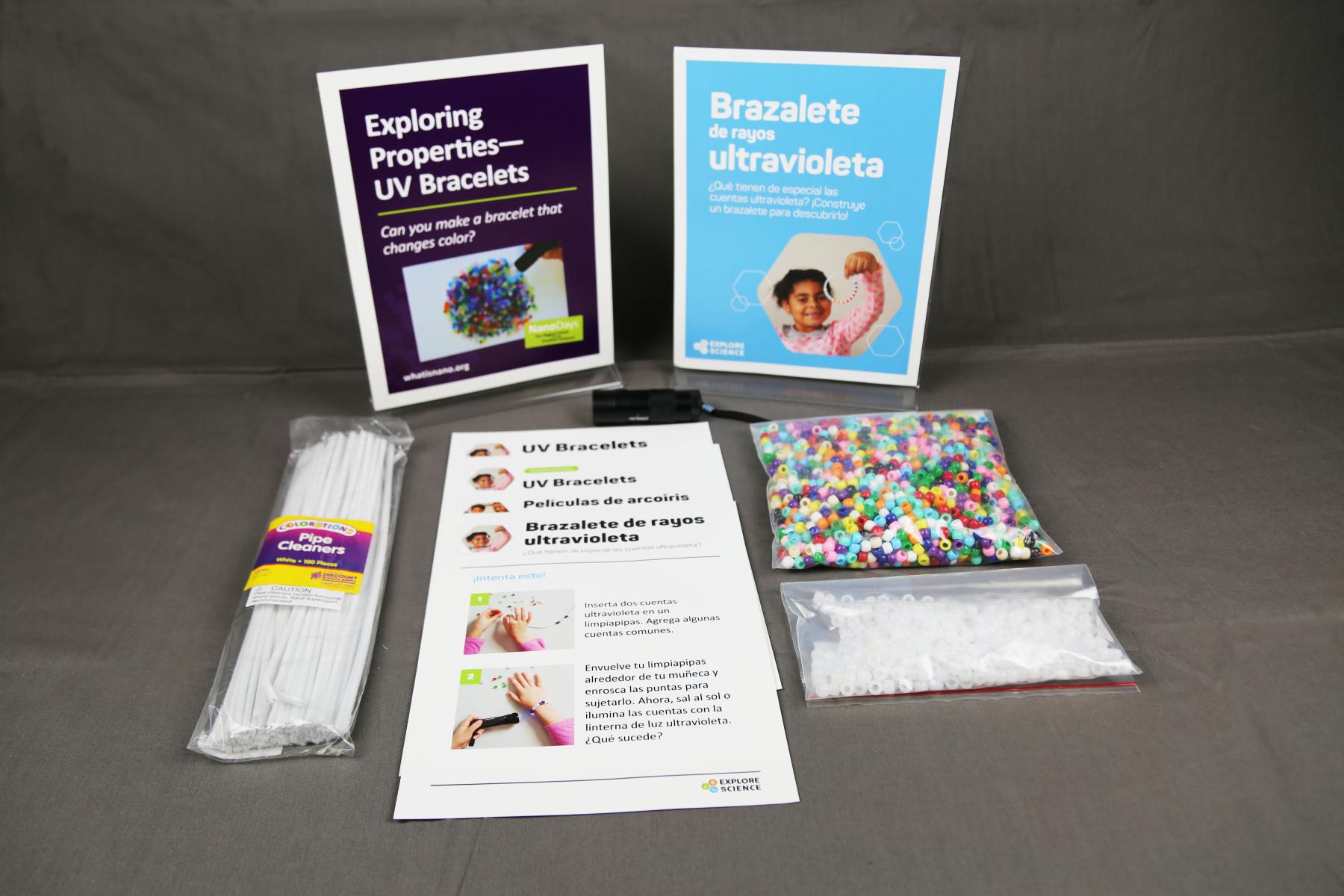 Exploring Properties UV Bracelets activity materials