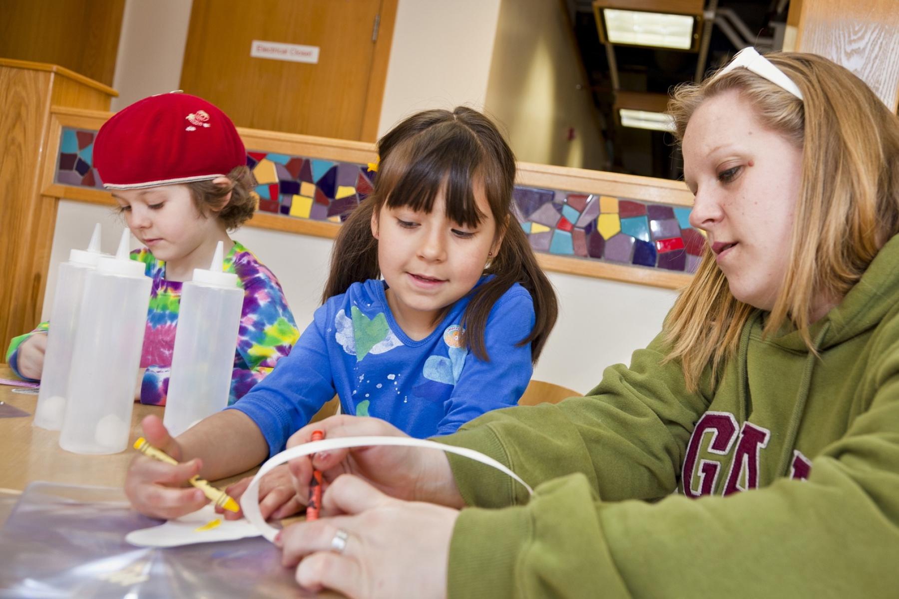 A family pays does an activity related to the story "Horton Senses Something Small"