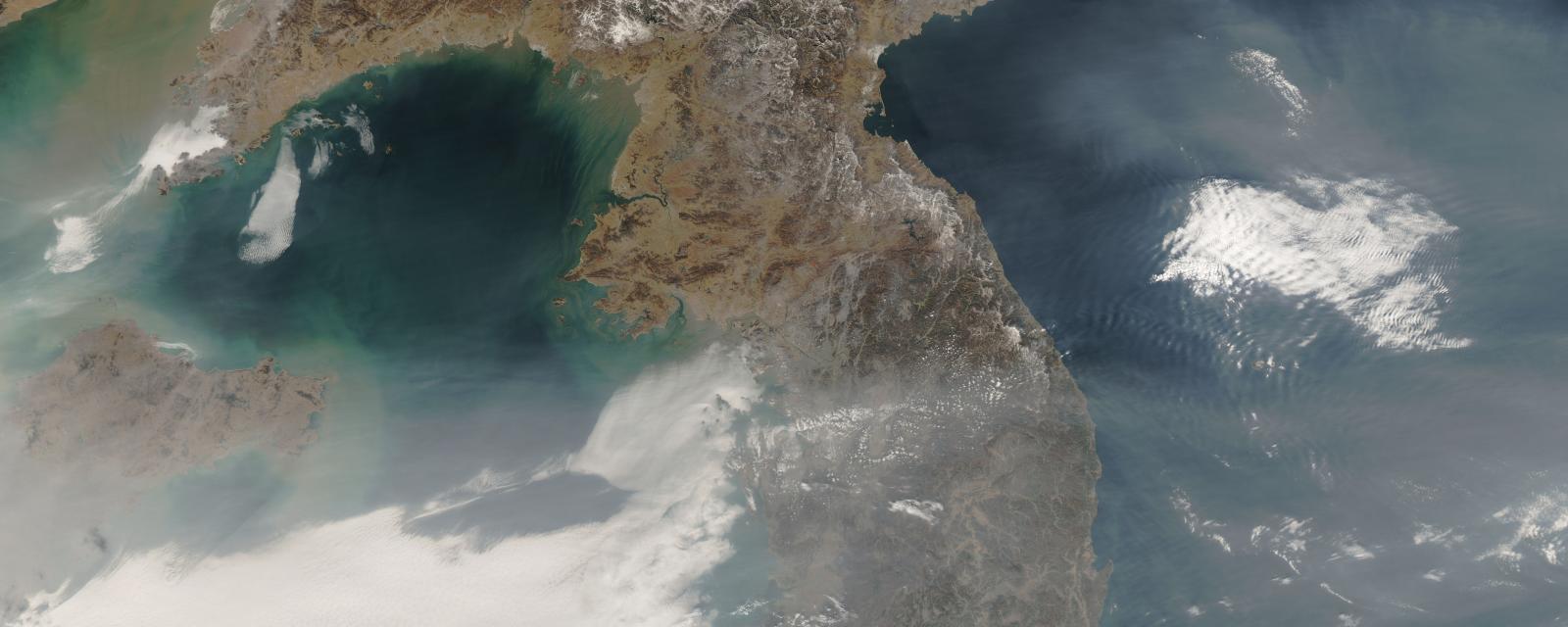NASA Satellite photo of the Korean peninsula 