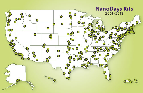 NanoDays 2008-2013 map